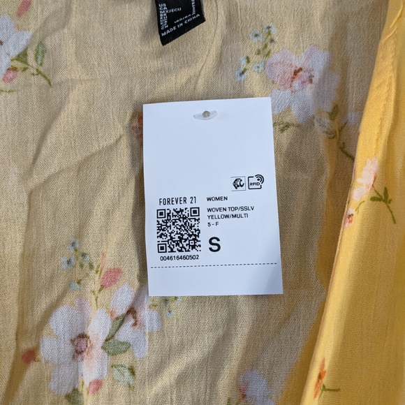 Yellow Forever 21 Tie-Front Top - Picture 2 of 10